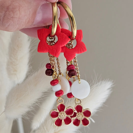 Boucles d'oreilles 3 en 1
